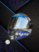 کلاه کاسکت موتور سیکلت برندRXR آبی فک متحرک  - Image 2