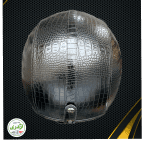 کلاه کاسکت وسپایی طرح چرم مشکی سوسماری - Image 3