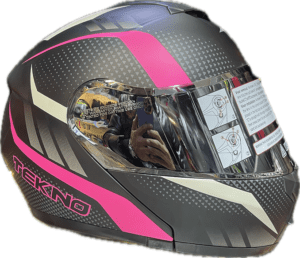 کلاه کاسکت تکنو صورتی